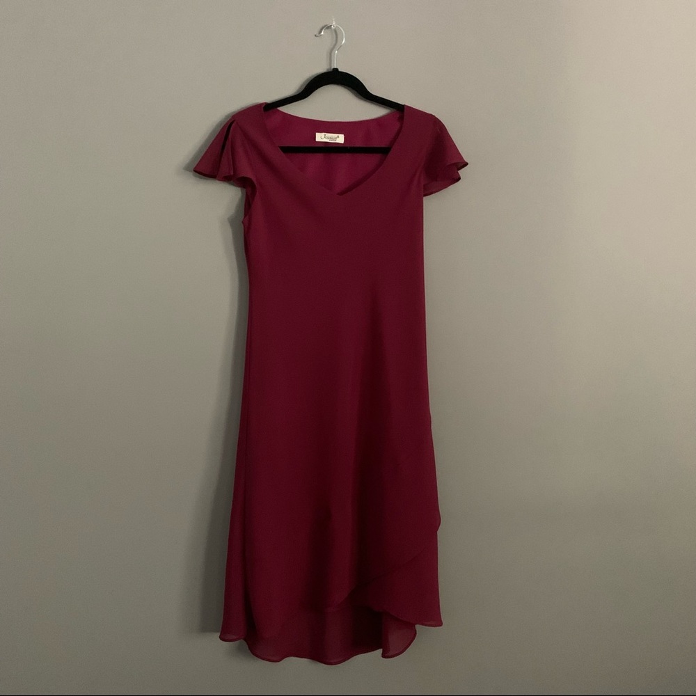 Jessica Size 6 Petite Maroon Dress
